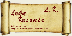 Luka Kusonić vizit kartica